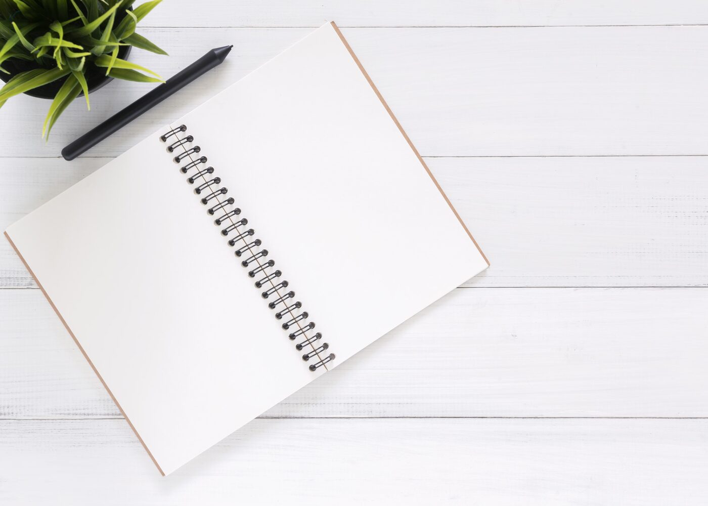 Open notebook ready for a personalized task list